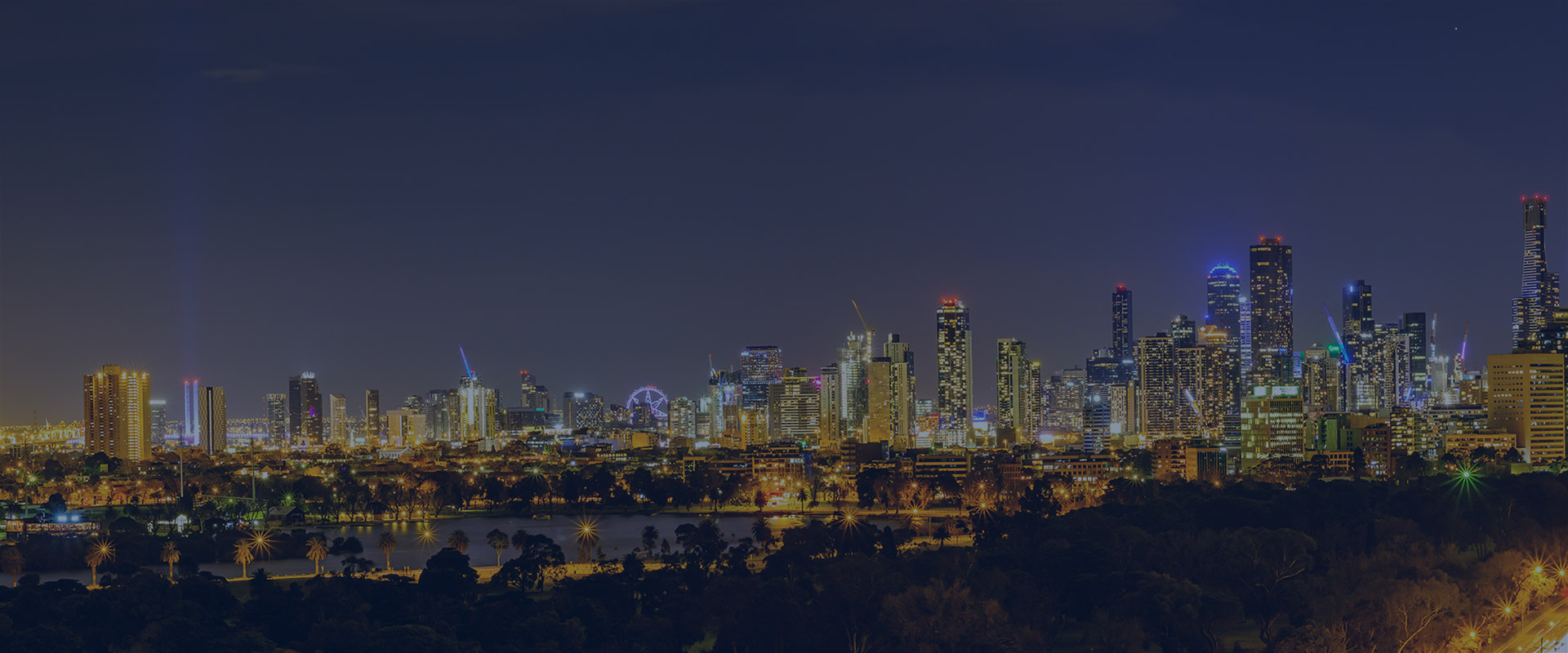 Melbourne-skyline-night